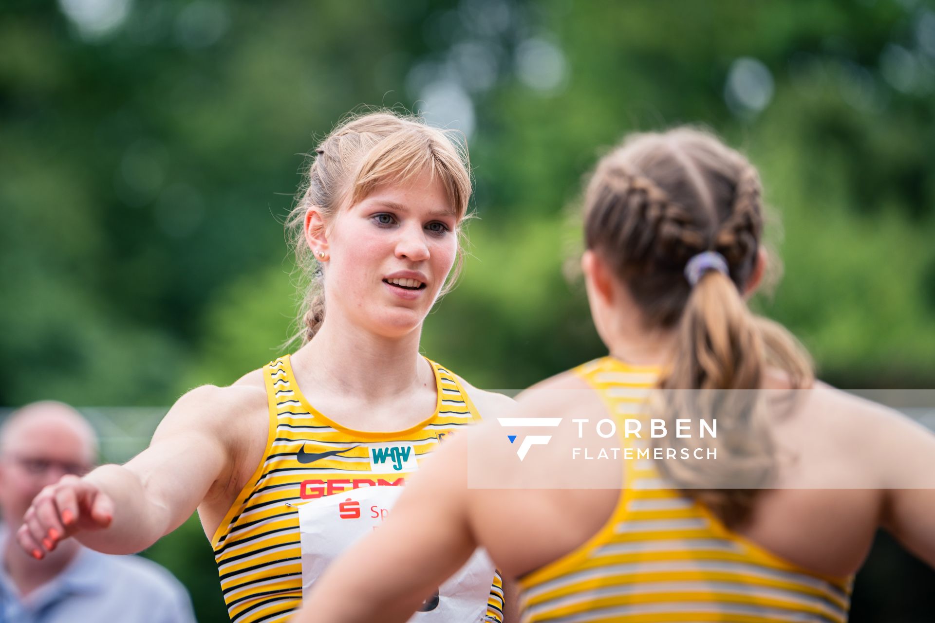 Talea Prepens (TV Cloppenburg) und Lilly Kaden (LG Olympia Dortmund) am 03.06.2022 waehrend der Sparkassen Gala in Regensburg